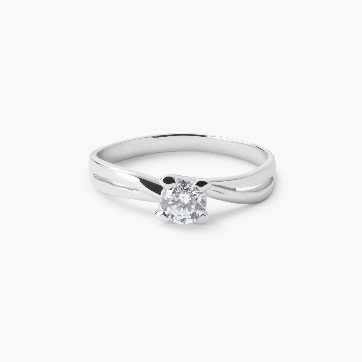 Anillo de oro blanco 18K TWIRL