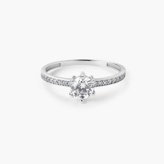 Anillo de oro blanco 18K 