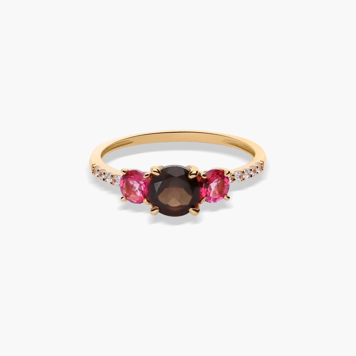 Anillo de oro 18K topacio 