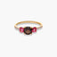 Anillo de oro 18K topacio 
