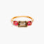 Anillo de oro 18K cuarzo 