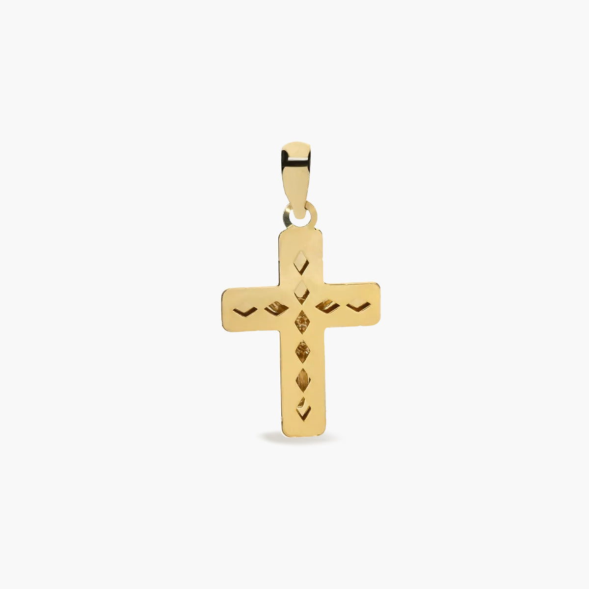 Cruz Cristo inri palo plano de oro 18K 17 mm