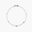 Pulsera de oro blanco 18K diamante natural 0.03 ct. estrellas 18 cm