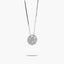 Collar de oro blanco 18K diamante natural 0.20 ct. 6 mm