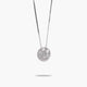 Collar de oro blanco 18K diamante natural 0.20 ct. 6 mm