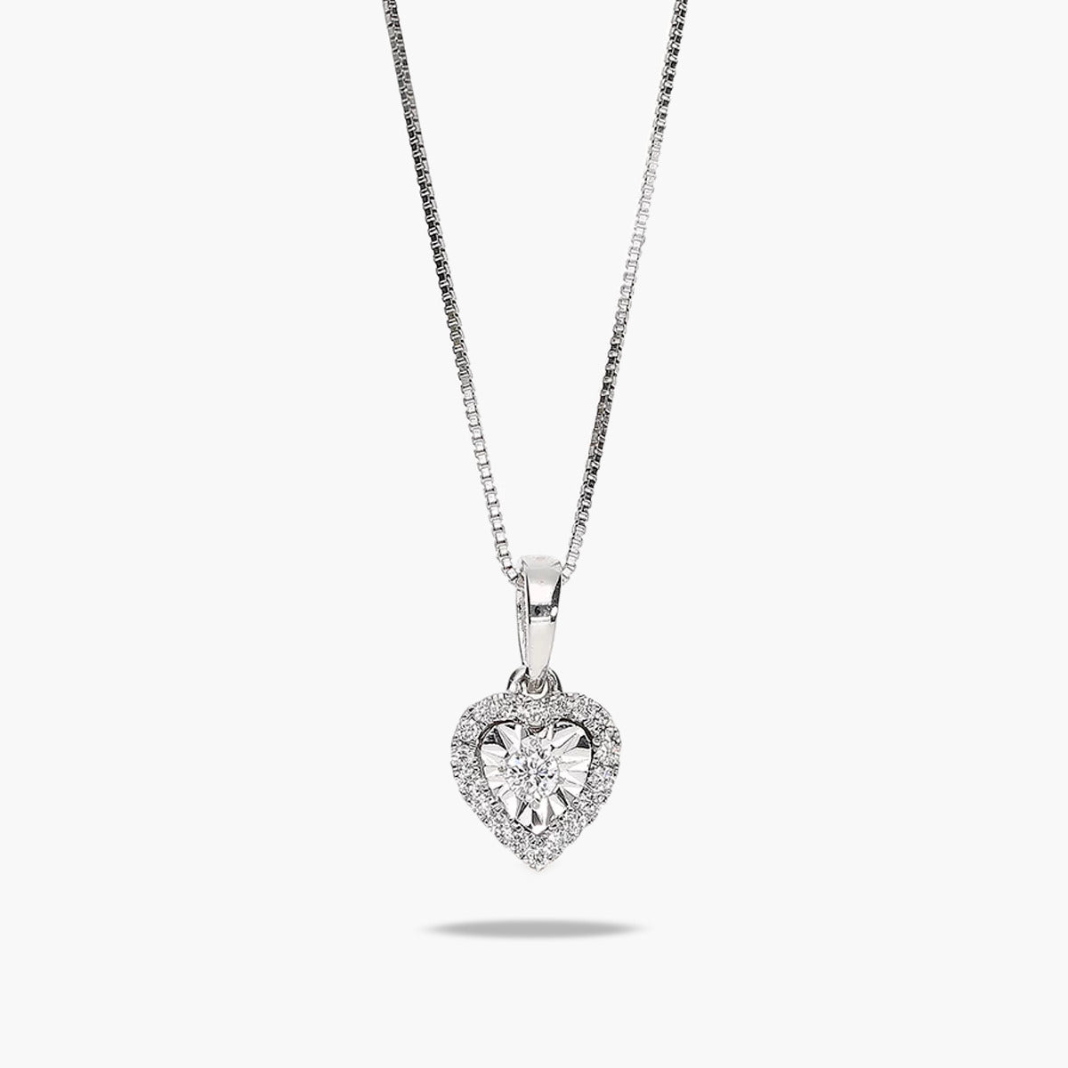Collar diamante natural 0.05 ct. oro 18 quilates