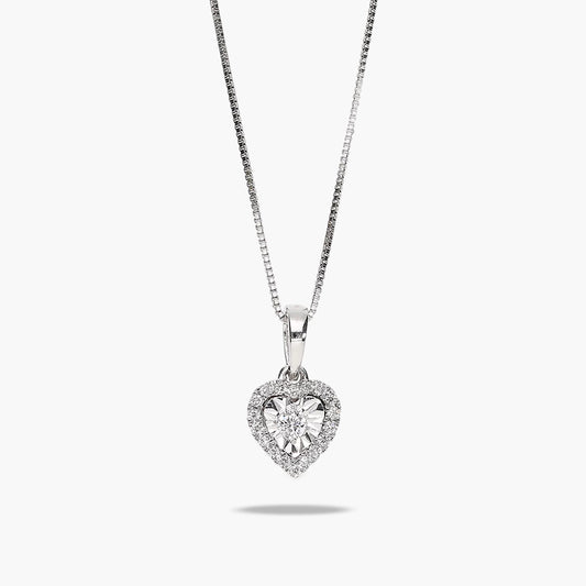 Collar diamante natural 0.05 ct. oro 18 quilates