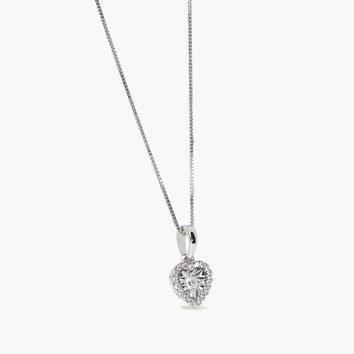 Collar diamante natural 0.05 ct. oro 18 quilates