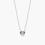 Collar de oro blanco 18K diamante natural 0.06 ct. 6 mm