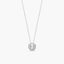 Collar de oro blanco 18K diamante natural 0.10 ct. 7 mm
