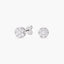 Pendientes redondos de oro blanco 18K diamante natural 0.40 ct. 6 mm