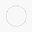 Pulsera de oro blanco 18K diamante natural 0.03 ct. círculos 18 cm