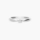 Anillo de oro blanco 18K diamante natural 0.05 ct. MOON