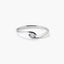 Anillo de oro blanco 18K diamante natural 0.07 ct. GRAVITY