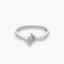Anillo de oro blanco 18K diamante natural 0.1 ct. SWIRL