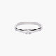 Anillo de oro blanco 18K diamante natural 0.1 ct. MOON