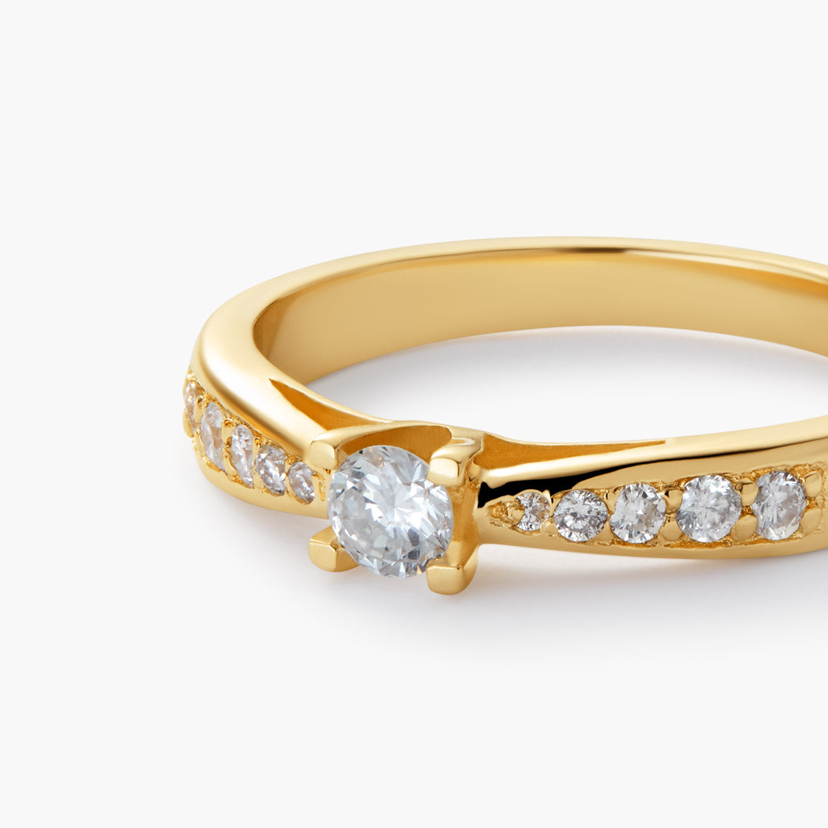 Anillo de oro 18K diamante natural 0.29 ct. COMET