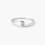 Anillo de oro blanco 18K diamante natural 0.1 ct. GRAVITY