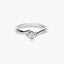 Anillo de oro blanco 18K diamante natural 0.15 ct. SWIRL