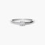 Anillo de oro blanco 18K diamante natural 0.05 ct. COMET