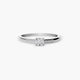 Anillo de oro blanco 18K diamante natural 0.05 ct. COMET