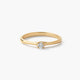 Anillo de oro 18K diamante natural 0.1 ct. SUN