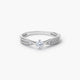 Anillo de oro blanco 18K diamante natural 0.39 ct. COMET