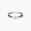 Anillo de oro blanco 18K diamante natural 0.03 ct. MOON