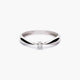 Anillo de oro blanco 18K diamante natural 0.03 ct. MOON
