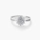 Anillo de oro blanco 18K diamante natural 0.43 ct. FLORIENTAL