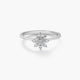 Anillo de oro blanco 18K diamante natural 0.26 ct.