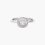 Anillo de oro blanco 18K diamante natural 0.27 ct. 