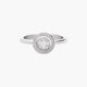 Anillo de oro blanco 18K diamante natural 0.27 ct. 