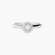 Anillo de oro blanco 18K diamante natural 0.35 ct.