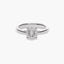 Anillo de oro blanco 18K diamante natural 0.1 ct. 