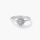 Anillo de oro blanco 18K diamante natural 0.35 ct. FLORIENTAL