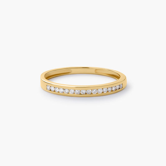 Anillo de oro 18K diamante natural 0.15 ct. METEOROIDS