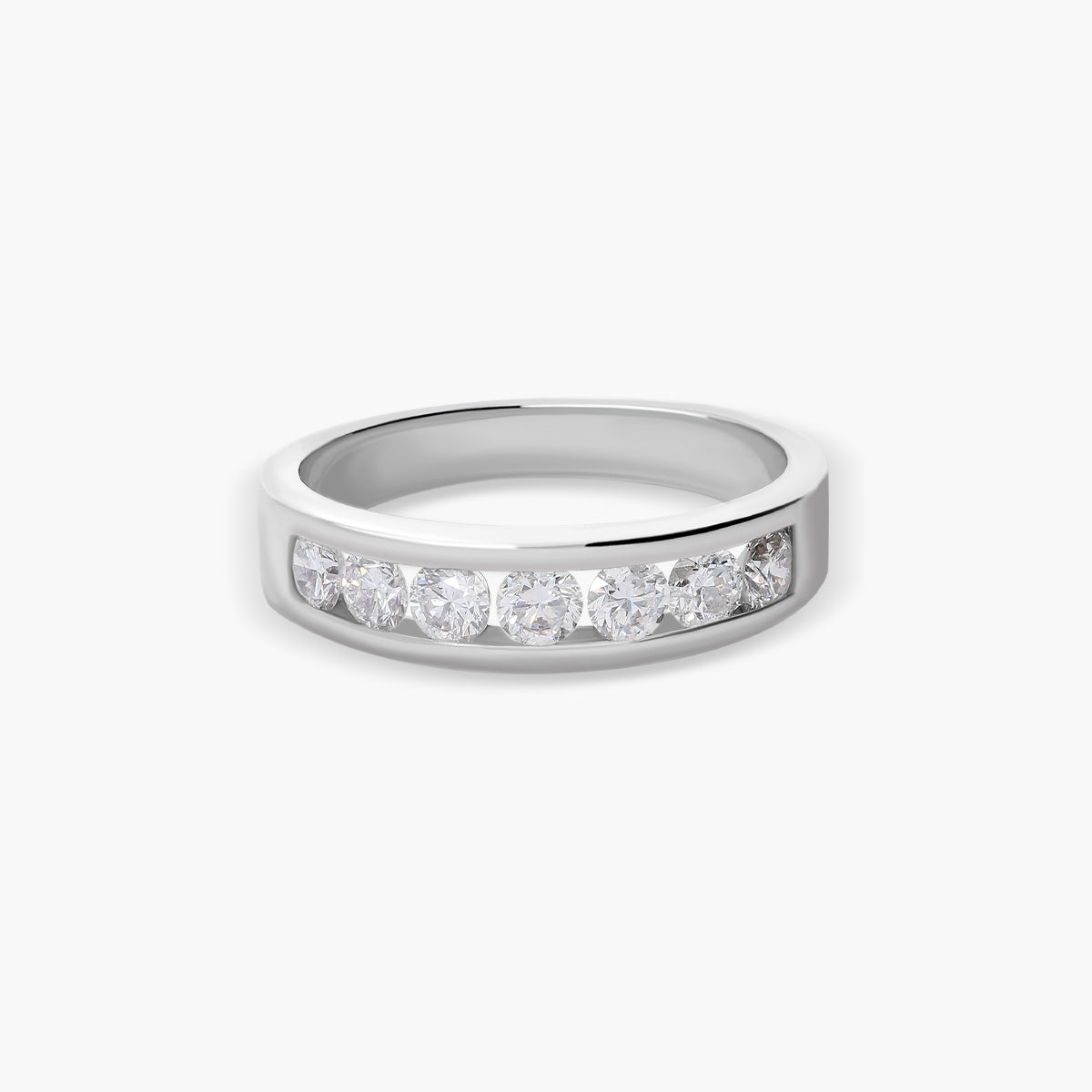 Anillo de oro blanco 18K diamante natural 0.7 ct. METEOROIDS