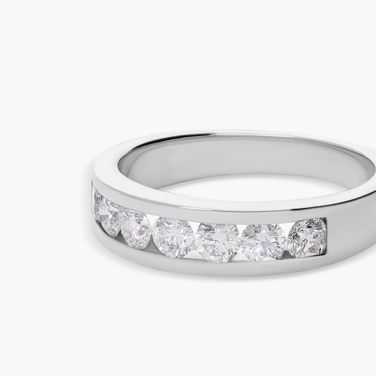 Anillo de oro blanco 18K diamante natural 0.7 ct. METEOROIDS