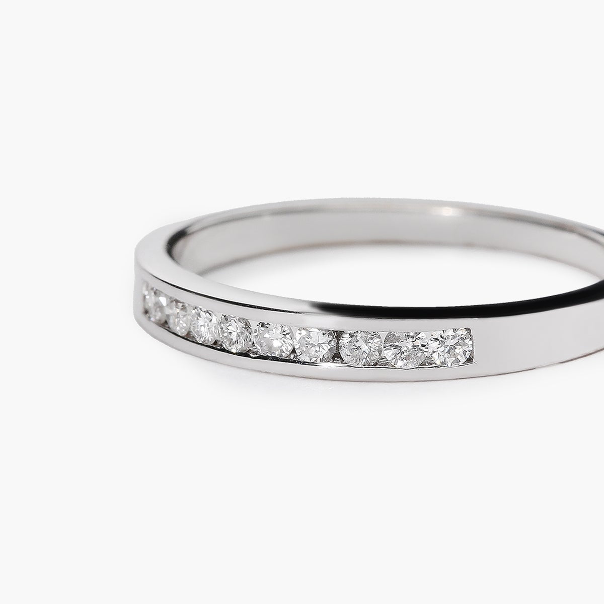 Anillo de oro blanco 18K diamante natural 0.18 ct. METEOROIDS