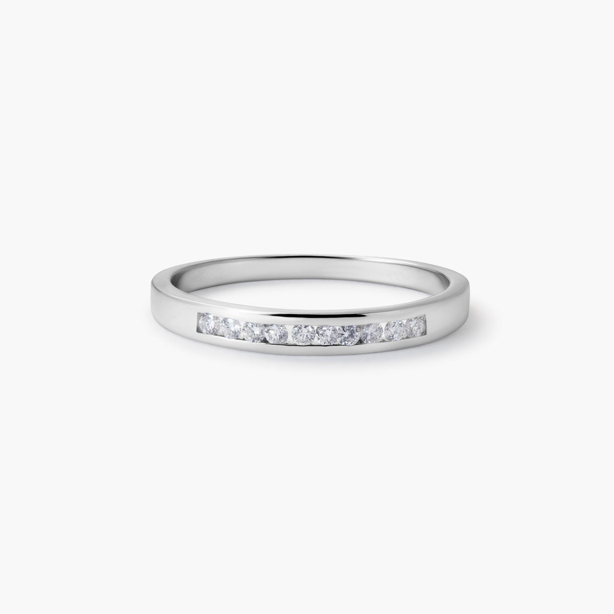 Anillo de oro blanco 18K diamante natural 0.15 ct. METEOROIDS