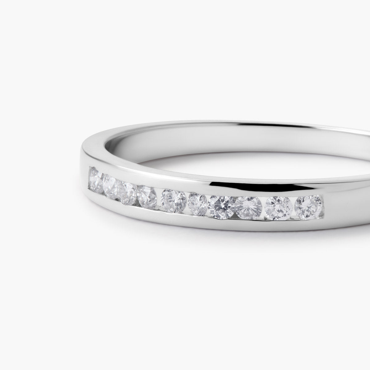 Anillo de oro blanco 18K diamante natural 0.15 ct. METEOROIDS