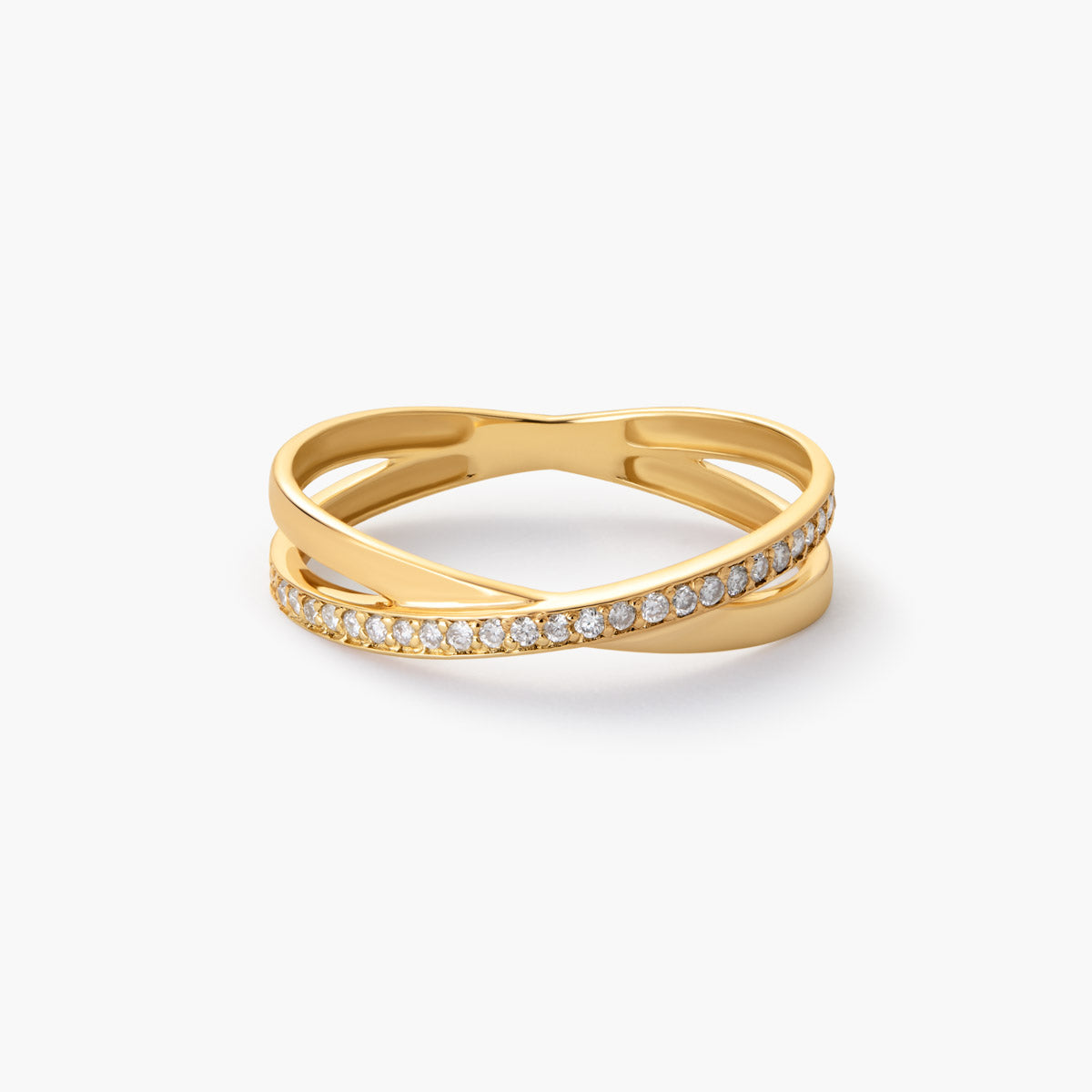 Anillo de oro 18K diamante natural 0.13 ct.