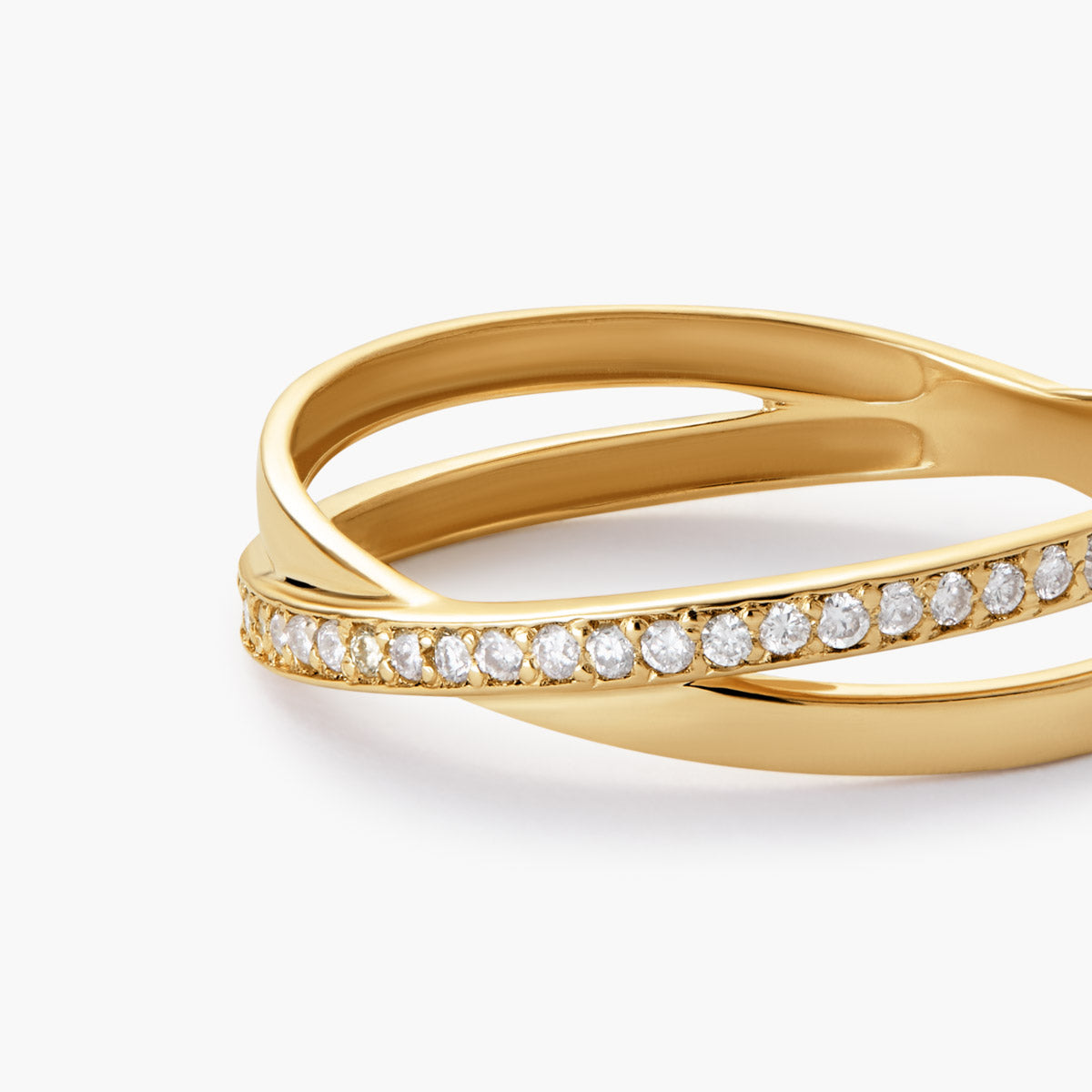 Anillo de oro 18K diamante natural 0.13 ct.