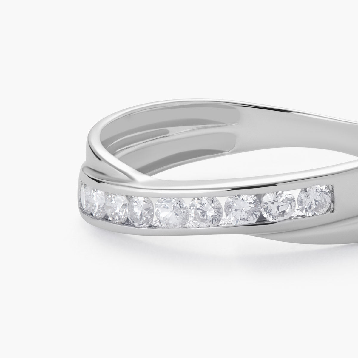 Anillo de oro blanco 18K diamante natural 0.315 ct.
