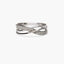 Anillo de oro blanco 18K diamante natural 0.15 ct.