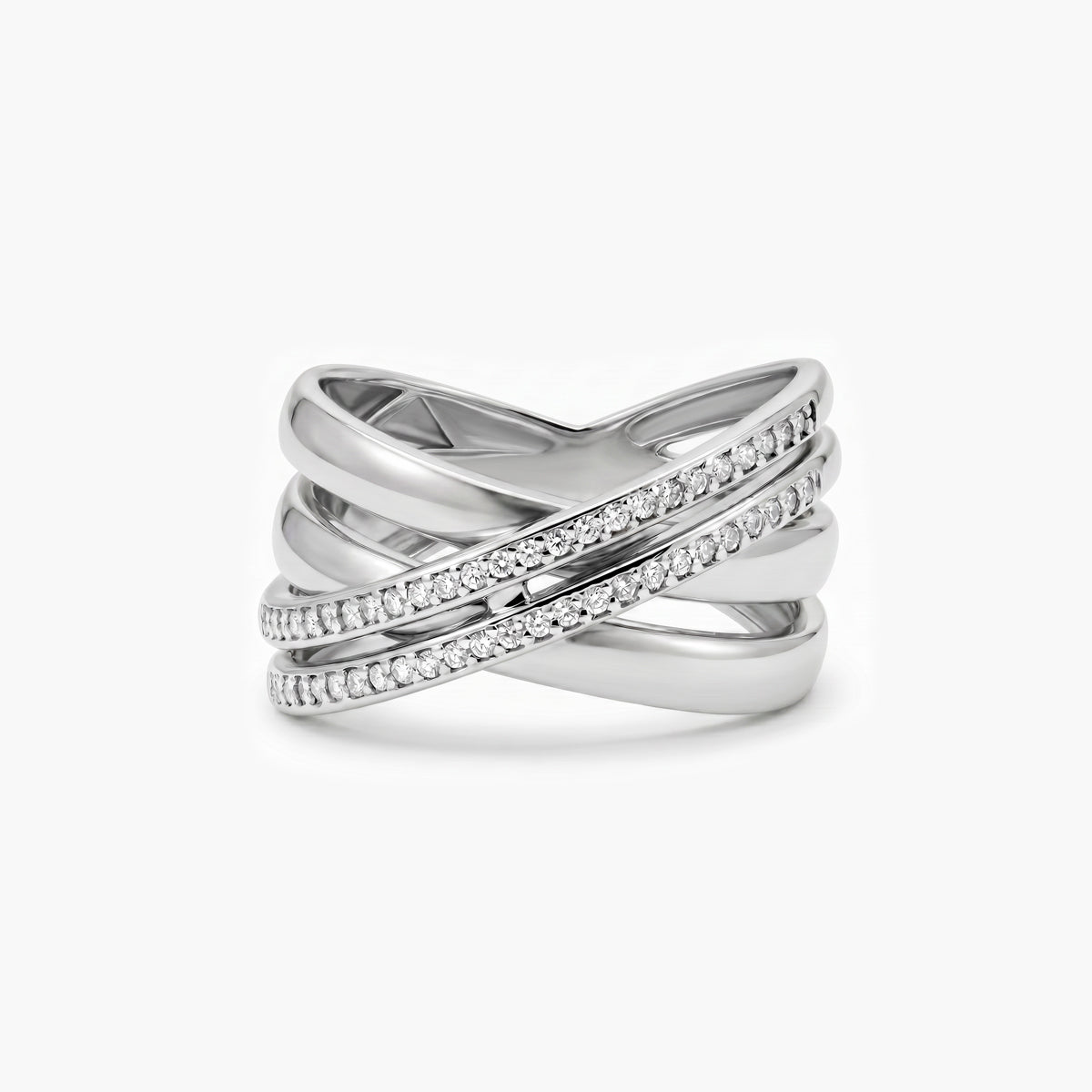 Anillo de oro blanco 18K diamante natural 0.25 ct. STARLACE