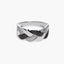 Anillo de oro blanco 18K diamante natural 0.2 ct.