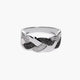 Anillo de oro blanco 18K diamante natural 0.2 ct.