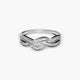 Anillo de oro blanco 18K diamante natural 0.33 ct.